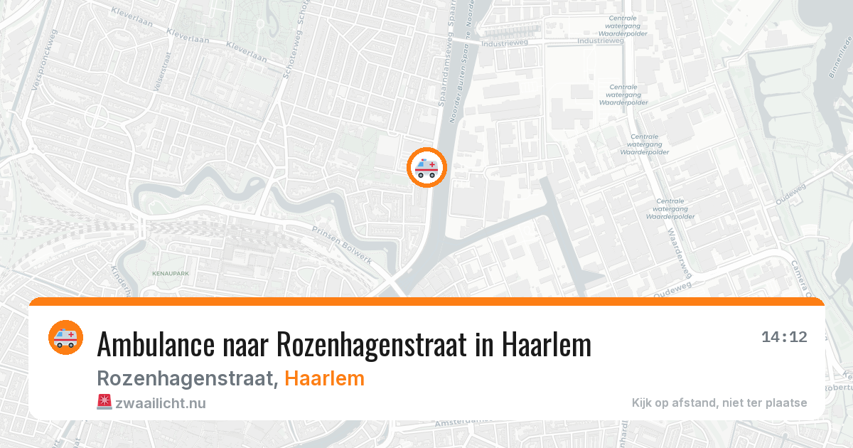 Ambulance naar Rozenhagenstraat in Haarlem — 14 mrt 2026