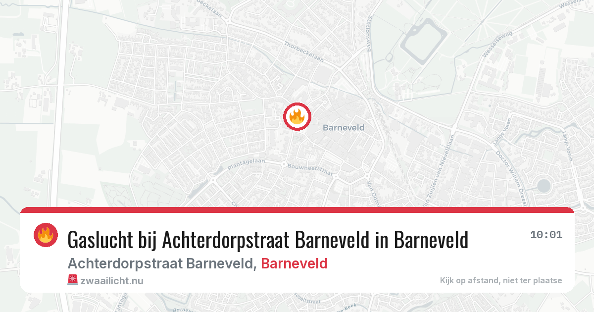 Gaslucht bij Achterdorpstraat Barneveld in Barneveld — 24 jul 2026