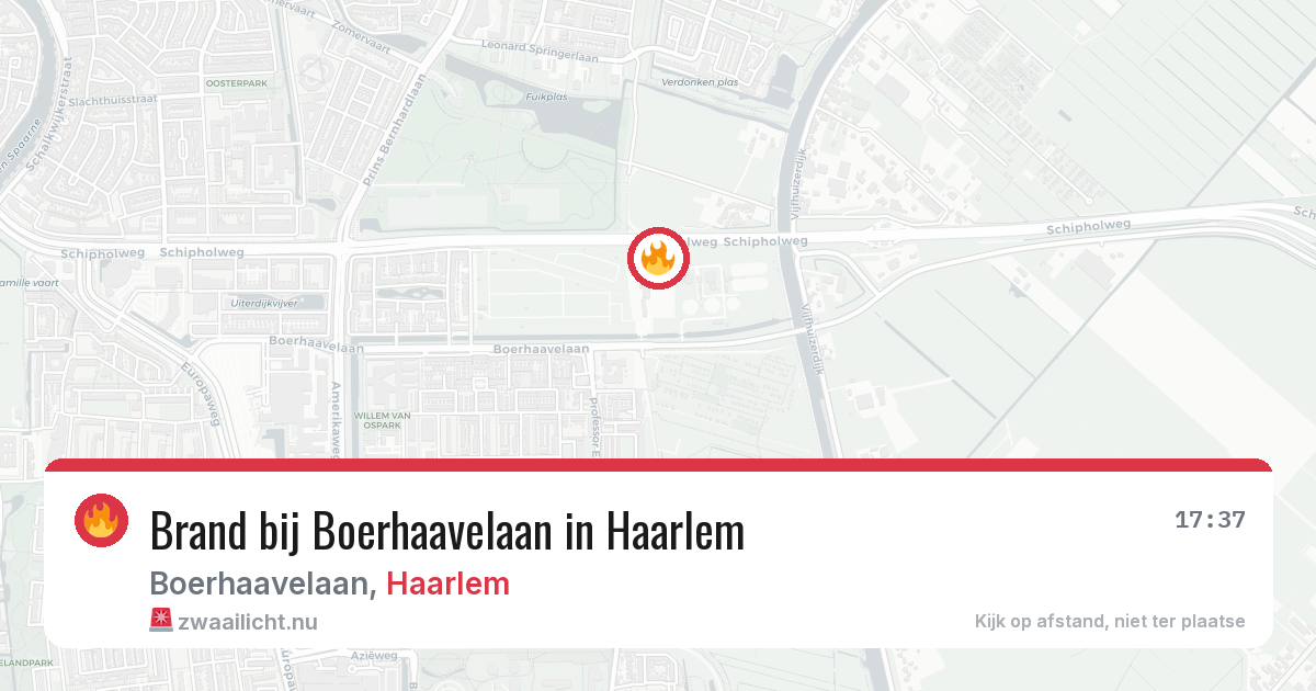 Brand bij Boerhaavelaan in Haarlem — 31 mei 2026