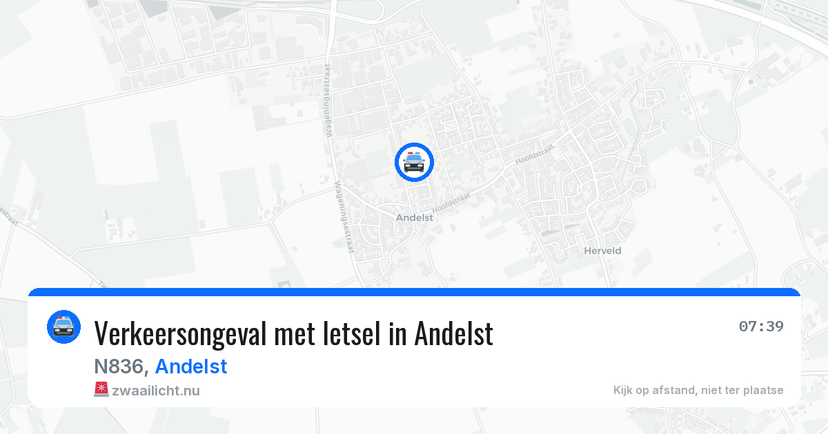 Verkeersongeval met letsel in Andelst — 15 apr 2026