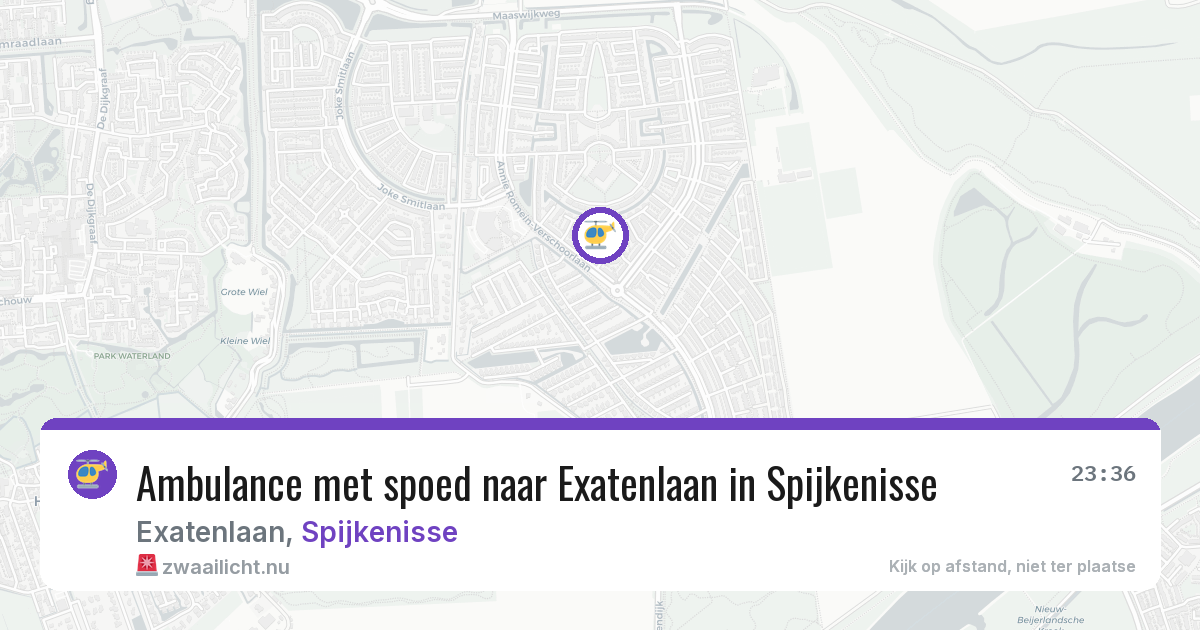 Ambulance met spoed naar Exatenlaan in Spijkenisse — 10 jul 2026