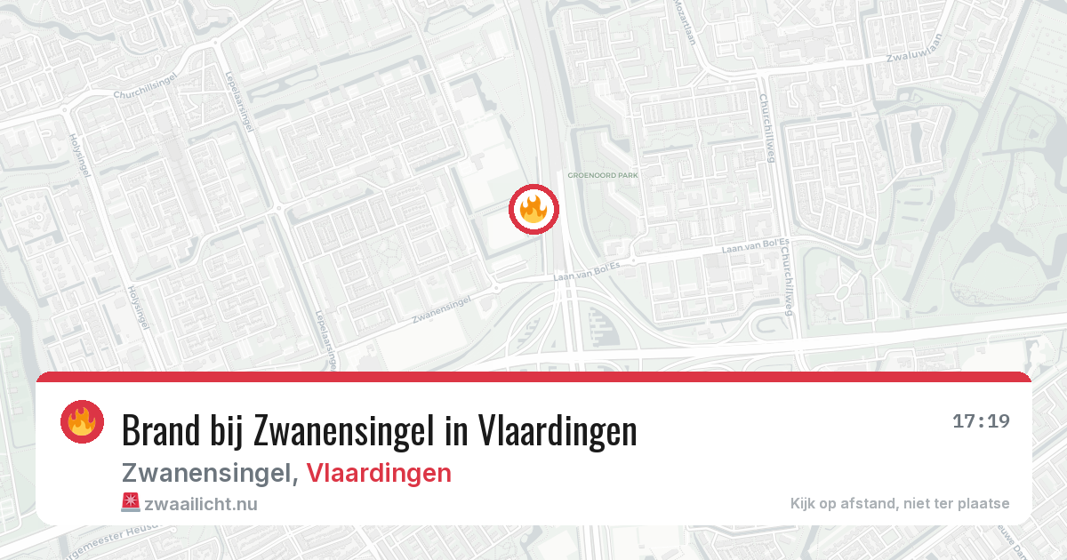 Brand bij Zwanensingel in Vlaardingen — 16 jul 2026