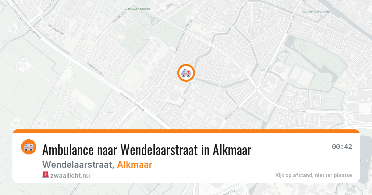 Ambulance naar Wendelaarstraat in Alkmaar — 28 mei 2026