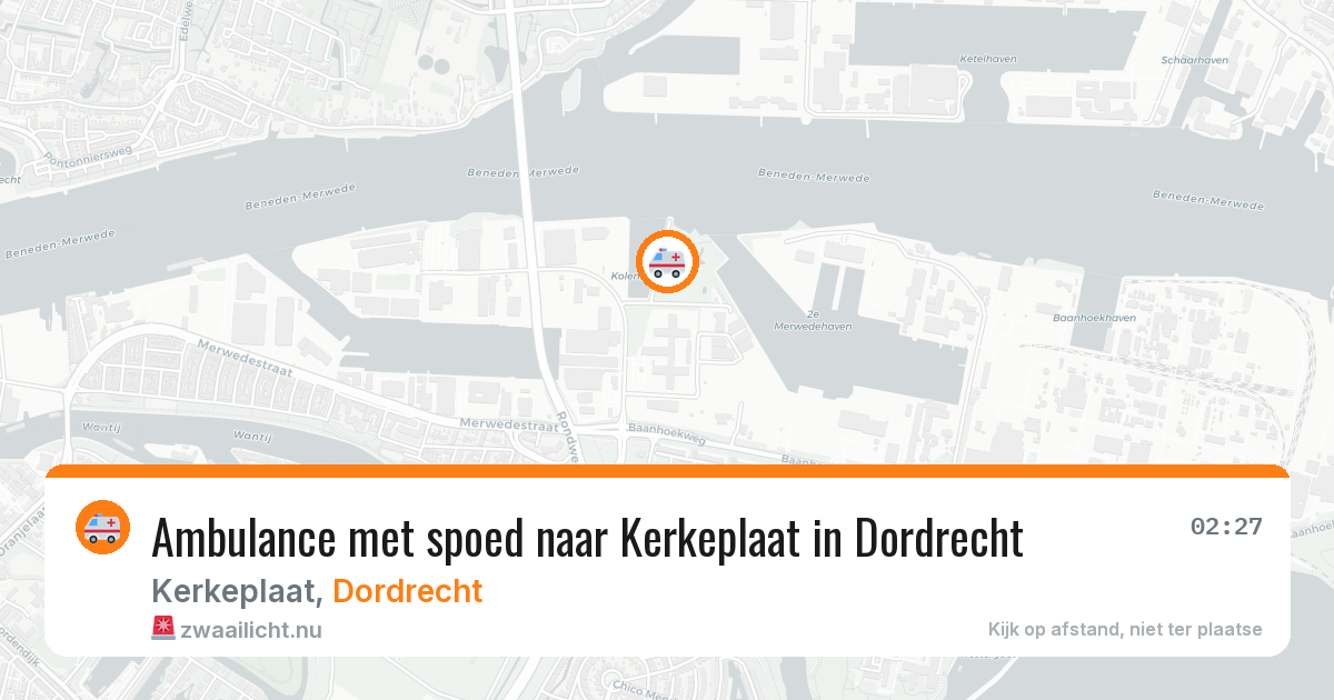 Ambulance met spoed naar Kerkeplaat in Dordrecht — 10 mrt 2026