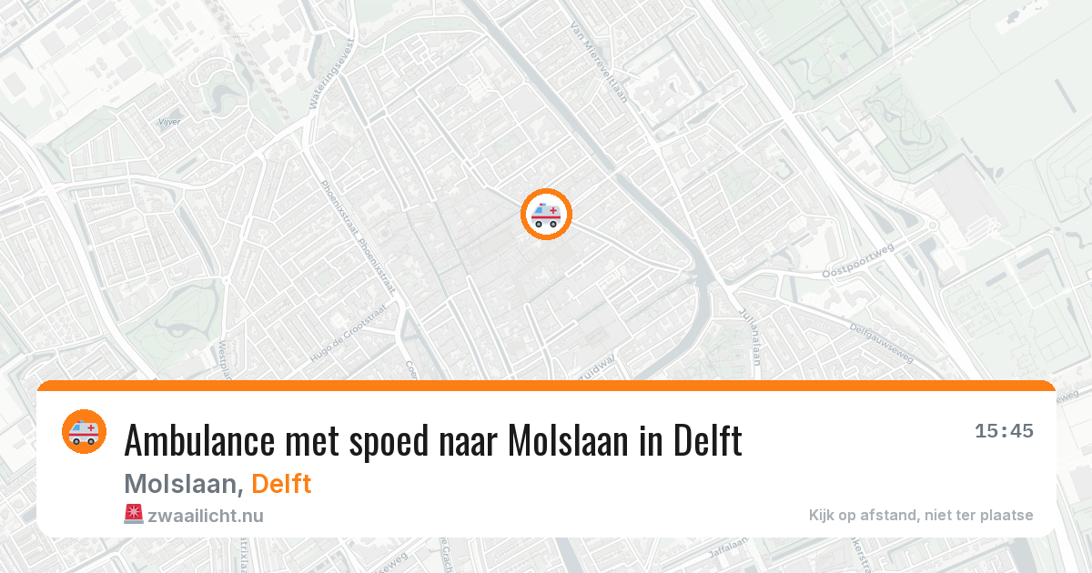 Ambulance met spoed naar Molslaan in Delft — 8 apr 2026