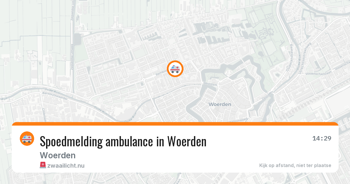Spoedmelding ambulance in Woerden — 11 jul 2026