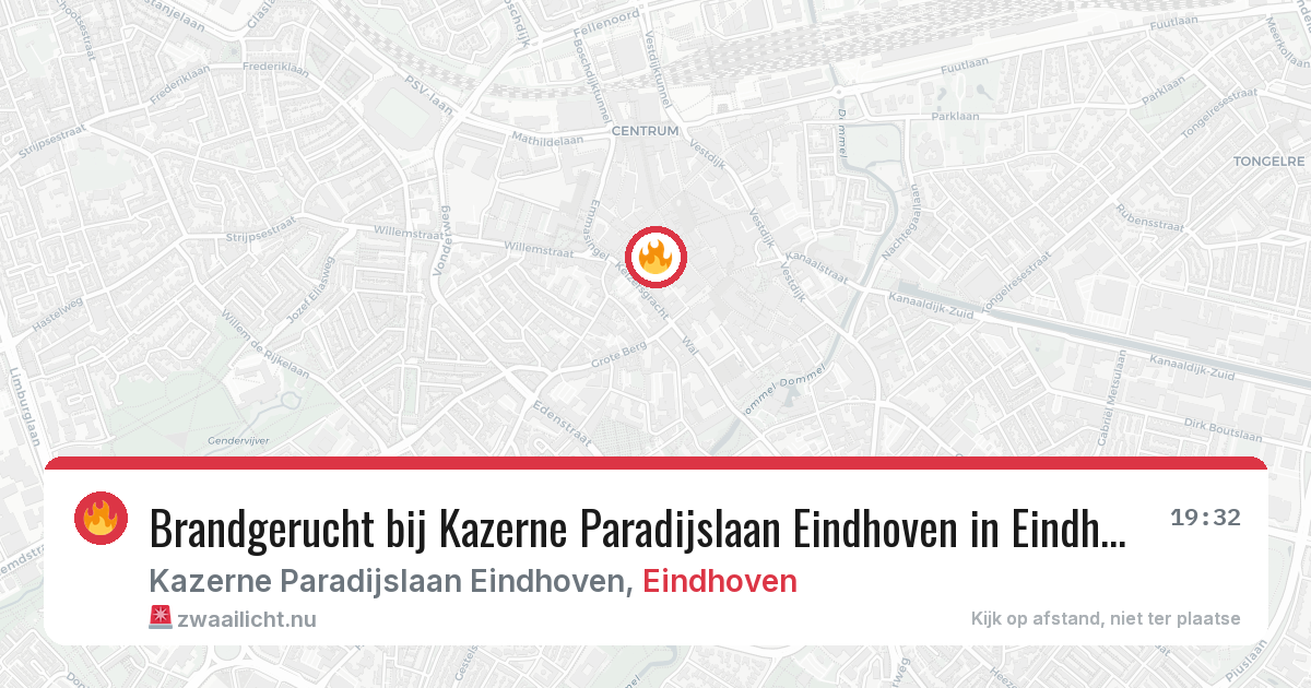 Brandgerucht bij Kazerne Paradijslaan Eindhoven in Eindhoven — 24 jul 2026
