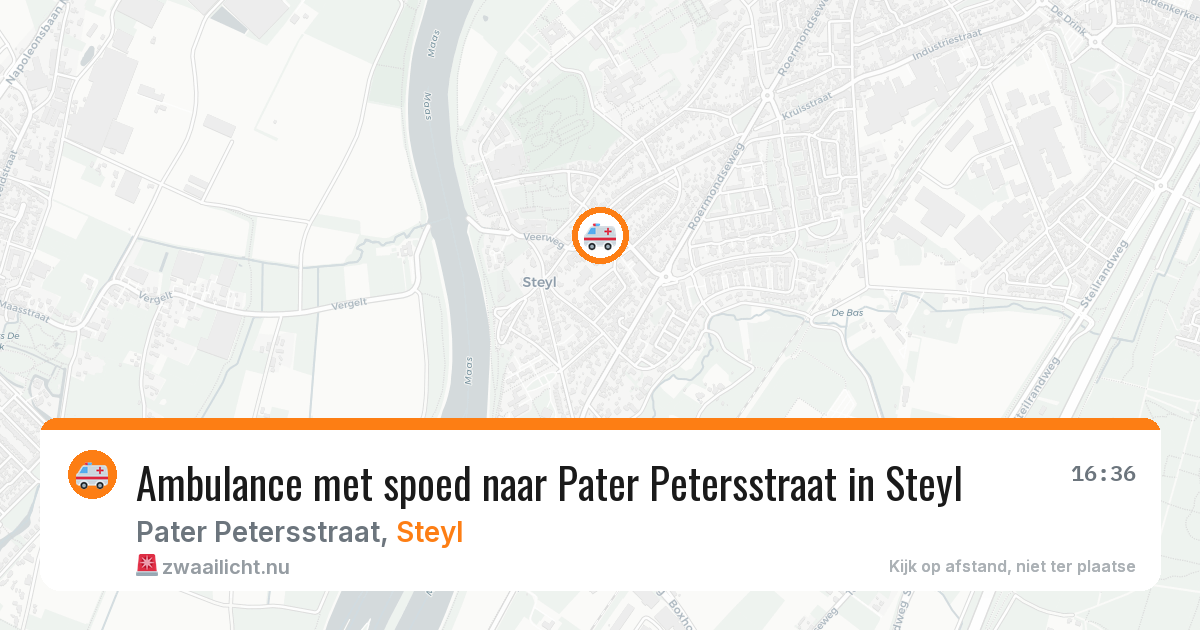 Ambulance met spoed naar Pater Petersstraat in Steyl — 13 jun 2026