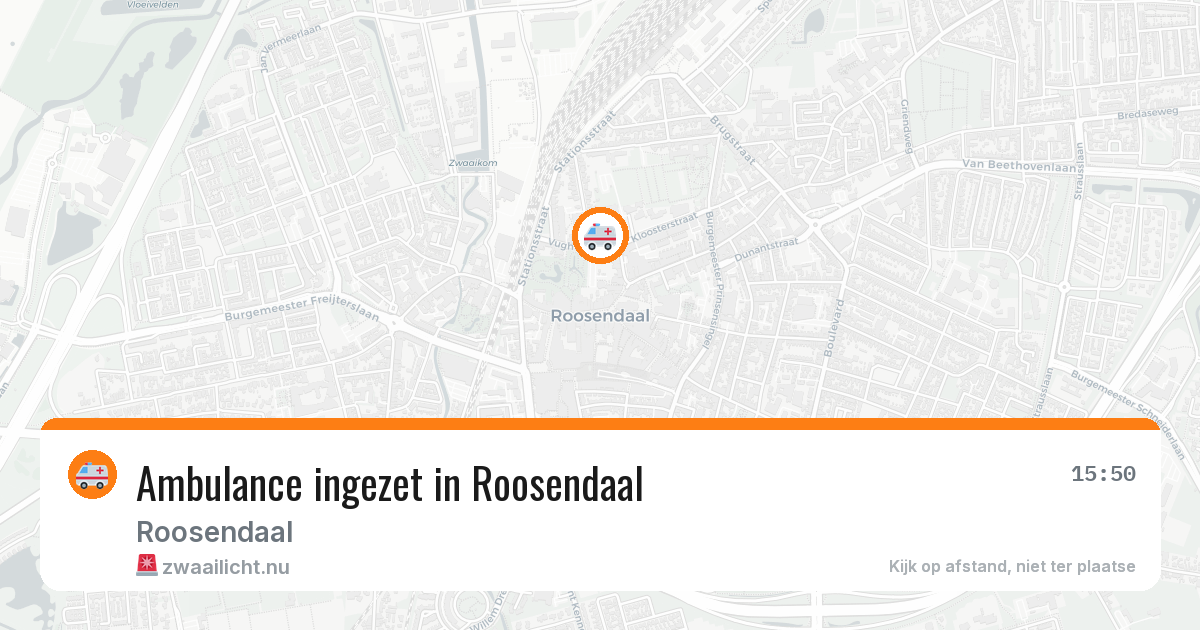 Ambulance ingezet in Roosendaal — 10 jul 2026