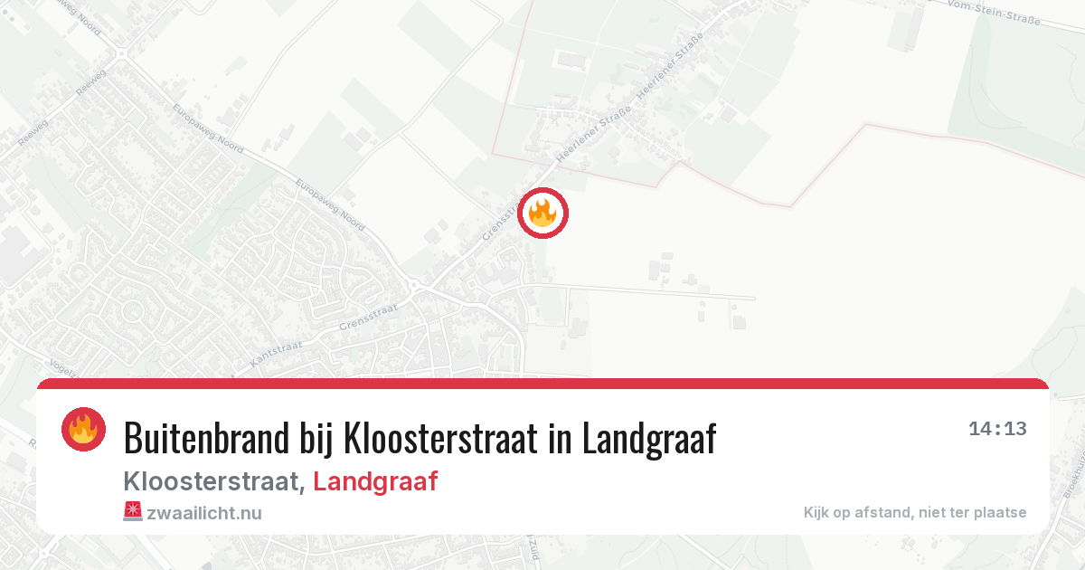 Buitenbrand bij Kloosterstraat in Landgraaf — 23 mrt 2026
