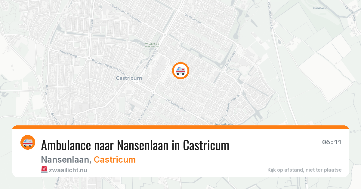 Ambulance naar Nansenlaan in Castricum — 17 jul 2026