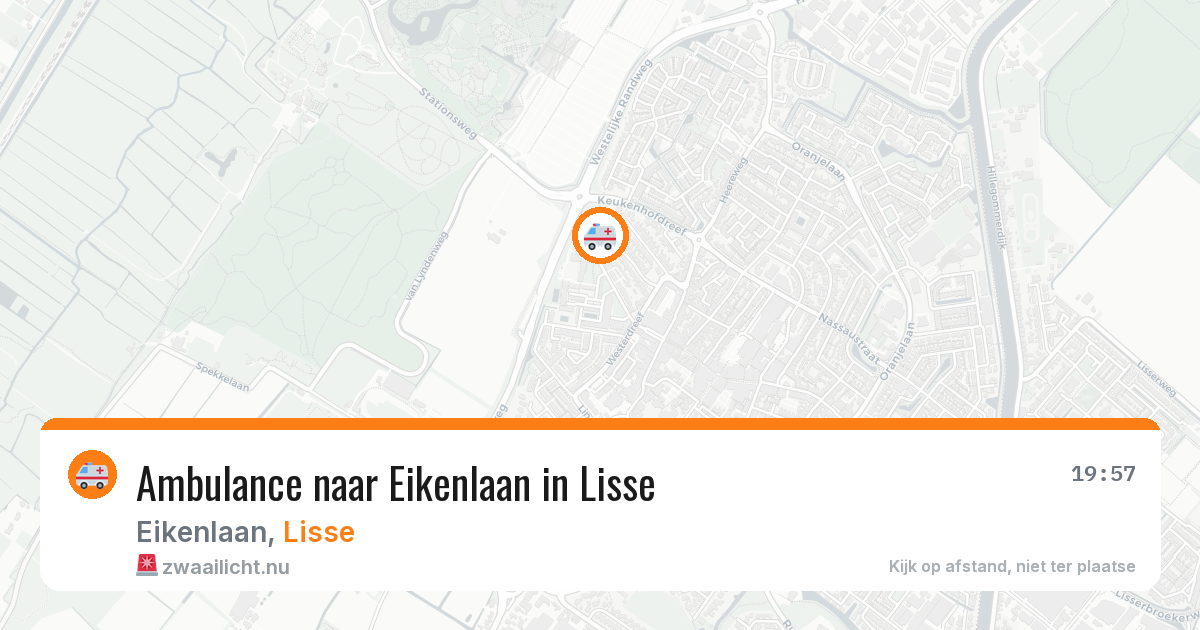 Ambulance naar Eikenlaan in Lisse — 16 mrt 2026