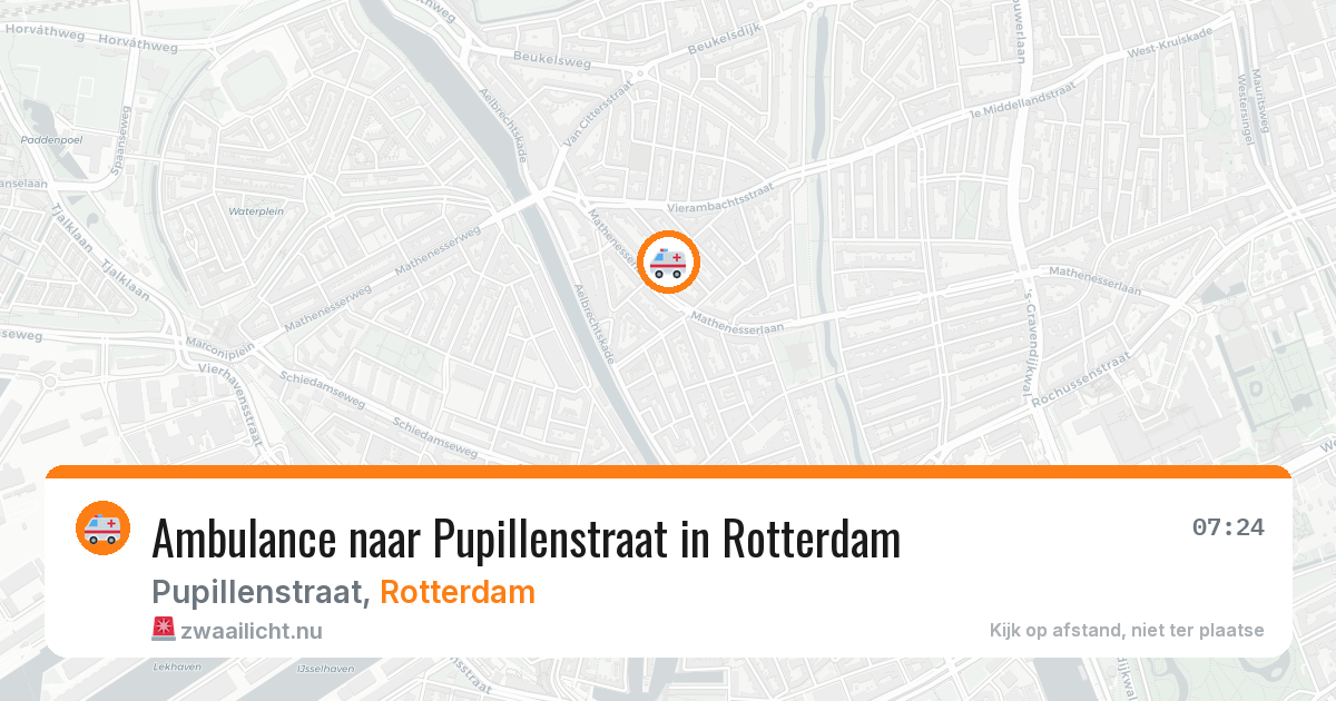 Ambulance naar Pupillenstraat in Rotterdam — 20 jul 2026