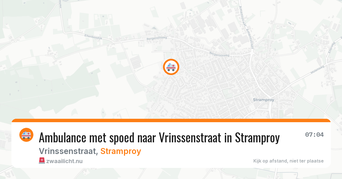 Ambulance met spoed naar Vrinssenstraat in Stramproy — 11 jul 2026