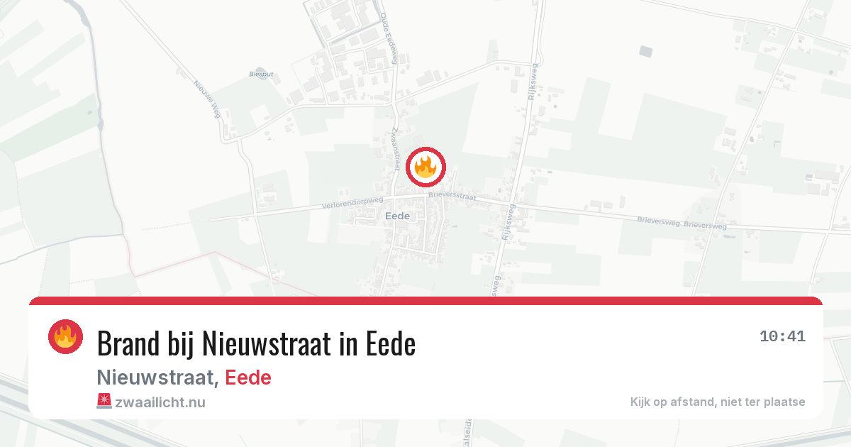 Brand bij Nieuwstraat in Eede — 9 jul 2026