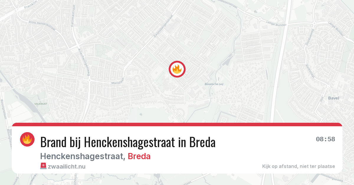 Brand bij Henckenshagestraat in Breda — 16 mei 2026