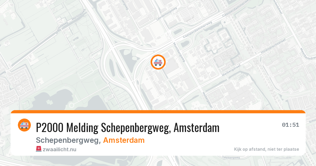 P2000 Melding Schepenbergweg, Amsterdam — 4 jun 2026
