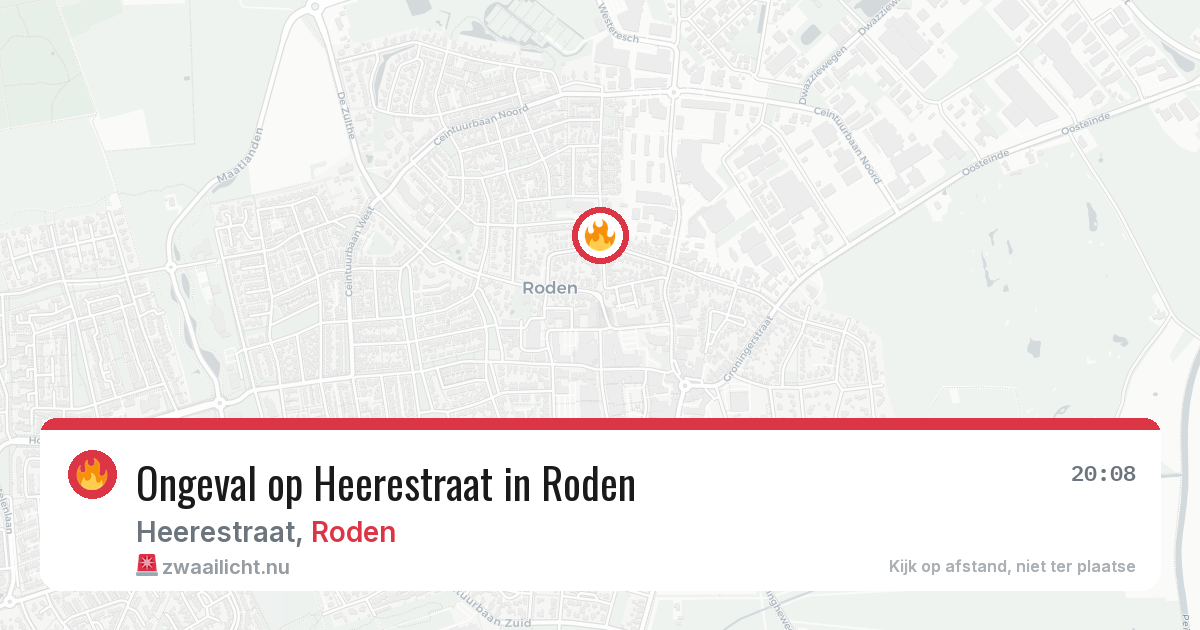 Ongeval op Heerestraat in Roden — 15 mrt 2026