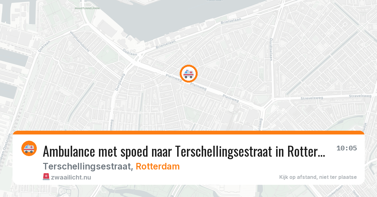 Ambulance met spoed naar Terschellingsestraat in Rotterdam — 25 mei 2026