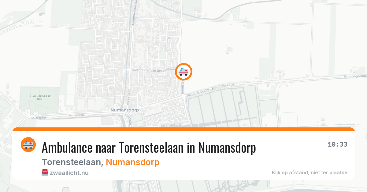 Ambulance naar Torensteelaan in Numansdorp — 10 jul 2026