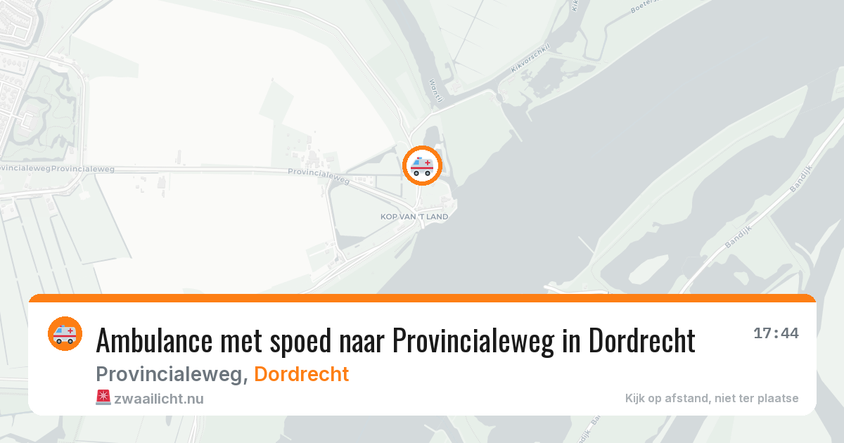 Ambulance met spoed naar Provincialeweg in Dordrecht — 3 jun 2026
