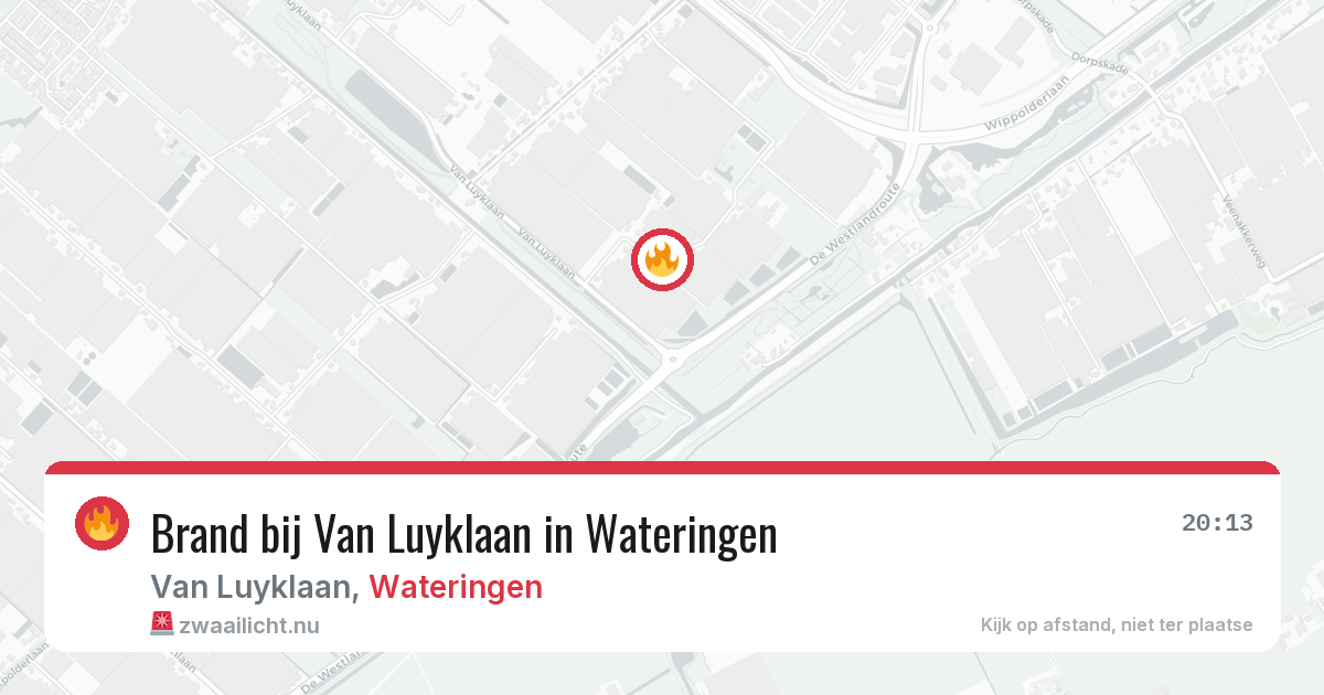 Brand bij Van Luyklaan in Wateringen — 19 jul 2026