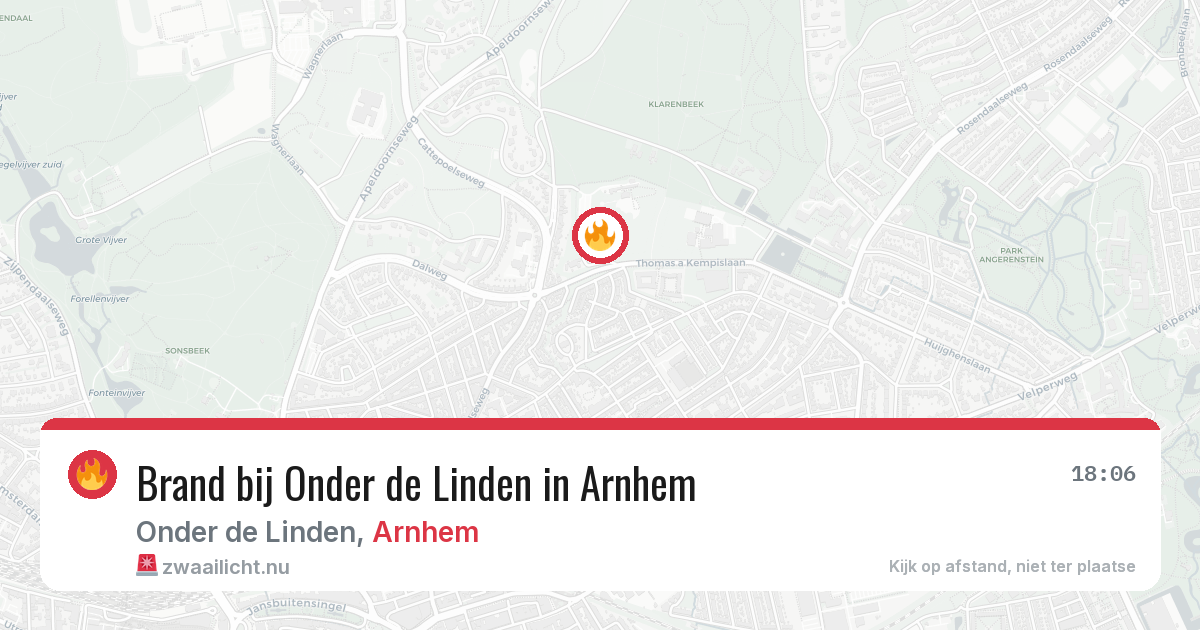Brand bij Onder de Linden in Arnhem — 2 apr 2026