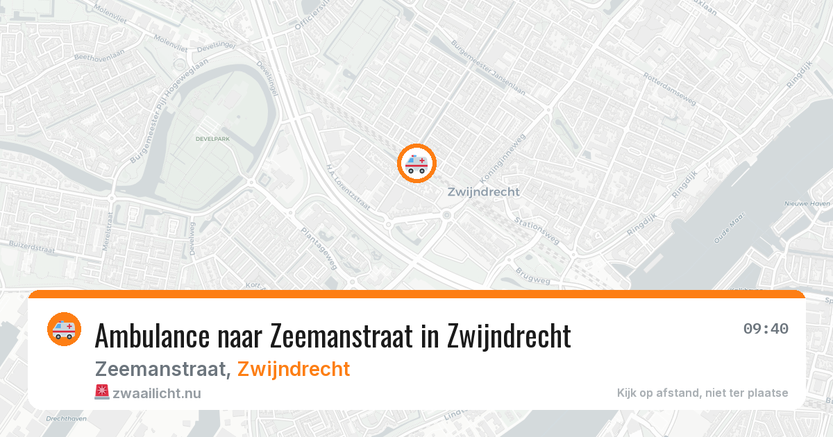 Ambulance naar Zeemanstraat in Zwijndrecht — 23 jul 2026