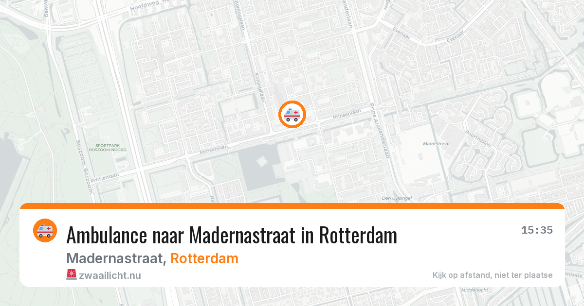 Ambulance naar Madernastraat in Rotterdam — 18 mei 2026