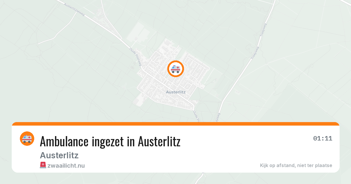 Ambulance ingezet in Austerlitz — 9 mrt 2026