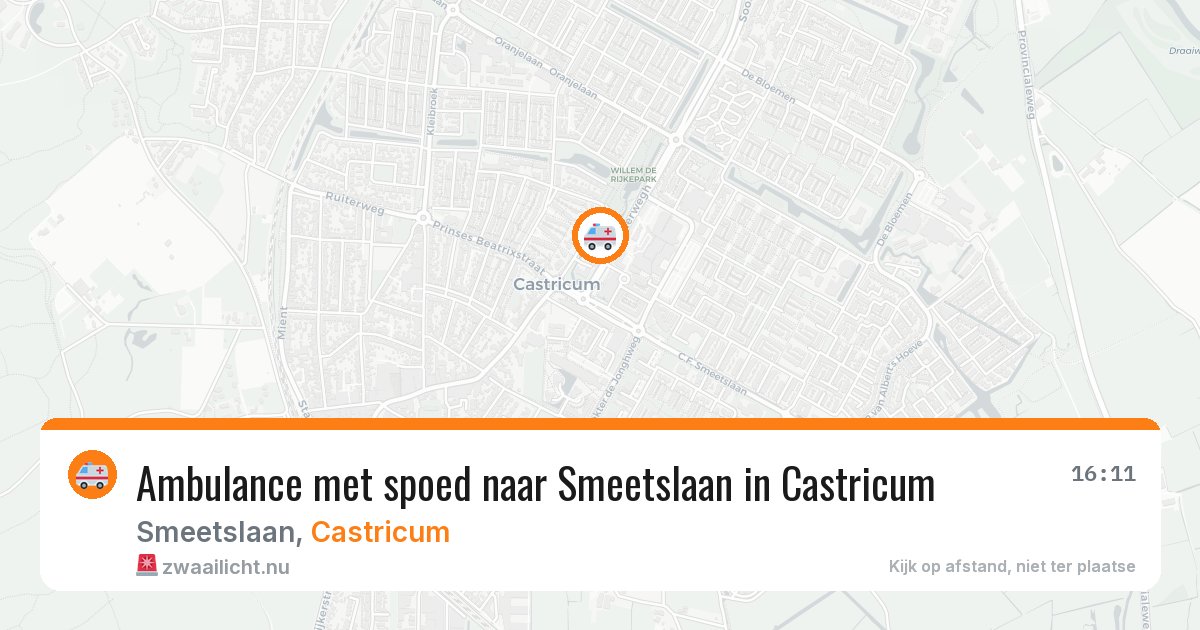 Ambulance met spoed naar Smeetslaan in Castricum — 2 apr 2026