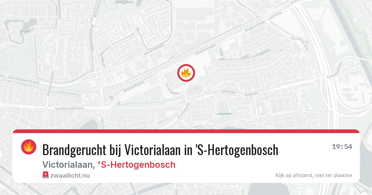 Brandgerucht bij Victorialaan in 'S-Hertogenbosch — 17 jul 2026