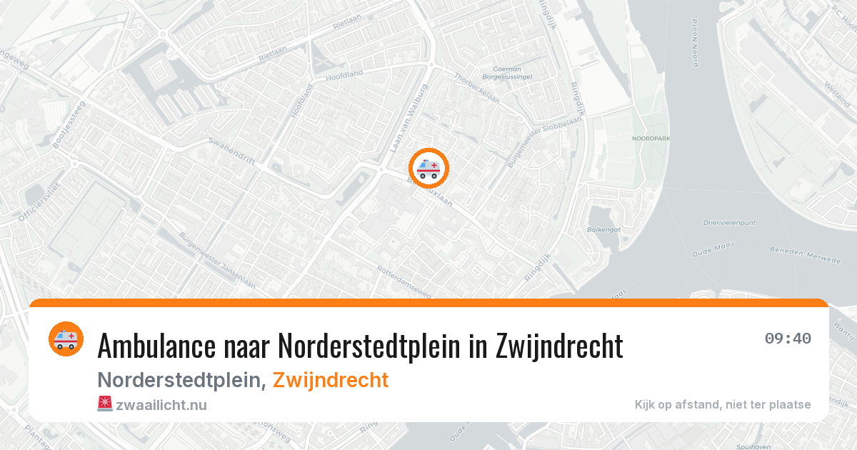 Ambulance naar Norderstedtplein in Zwijndrecht — 21 apr 2026