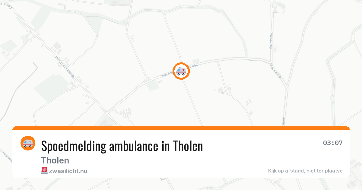 Spoedmelding ambulance in Tholen — 20 jul 2026