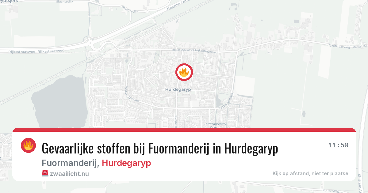 Gevaarlijke stoffen bij Fuormanderij in Hurdegaryp — 21 mei 2026