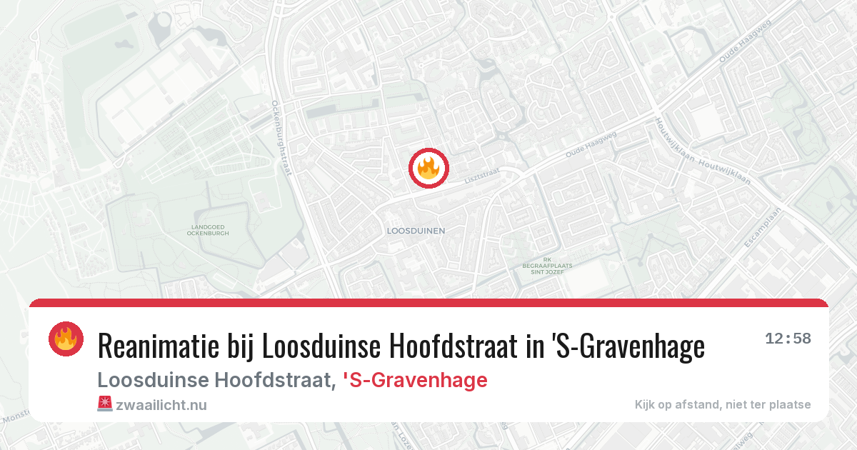 Reanimatie bij Loosduinse Hoofdstraat in 'S-Gravenhage — 20 mrt 2026