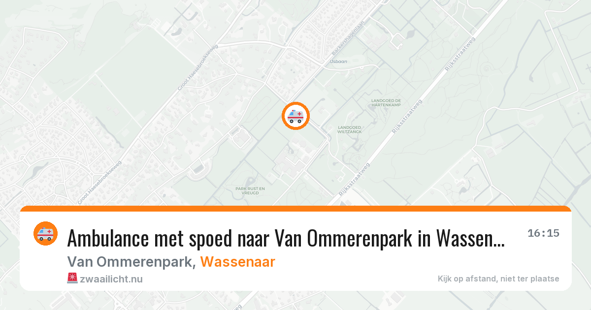 Ambulance met spoed naar Van Ommerenpark in Wassenaar — 16 feb 2026