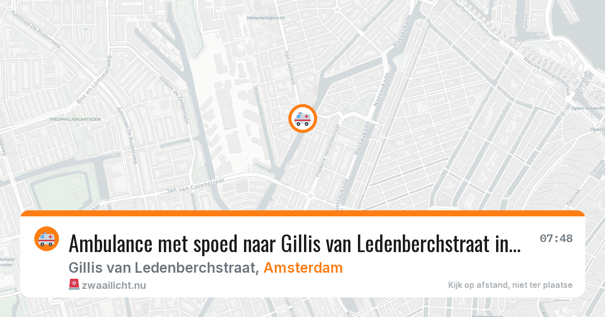 Ambulance met spoed naar Gillis van Ledenberchstraat in Amsterdam — 28 mei 2026