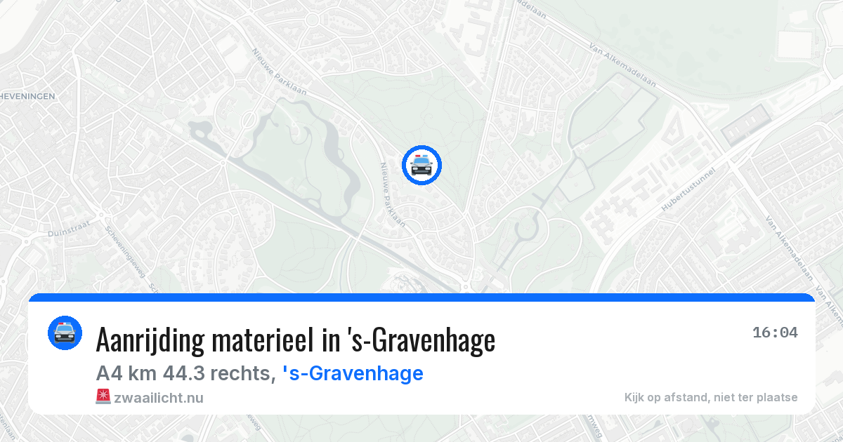 Aanrijding materieel in 's-Gravenhage — 17 mrt 2026