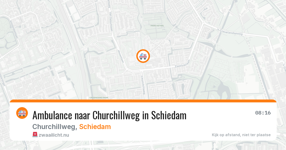 Ambulance naar Churchillweg in Schiedam — 19 mei 2026
