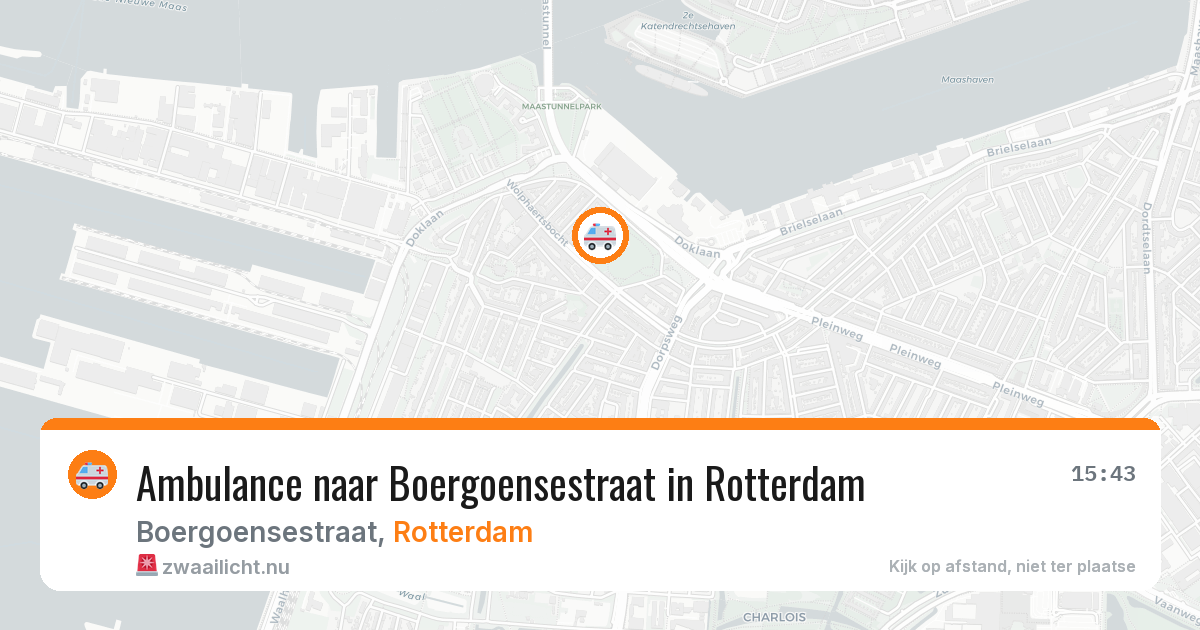 Ambulance naar Boergoensestraat in Rotterdam — 15 jul 2026