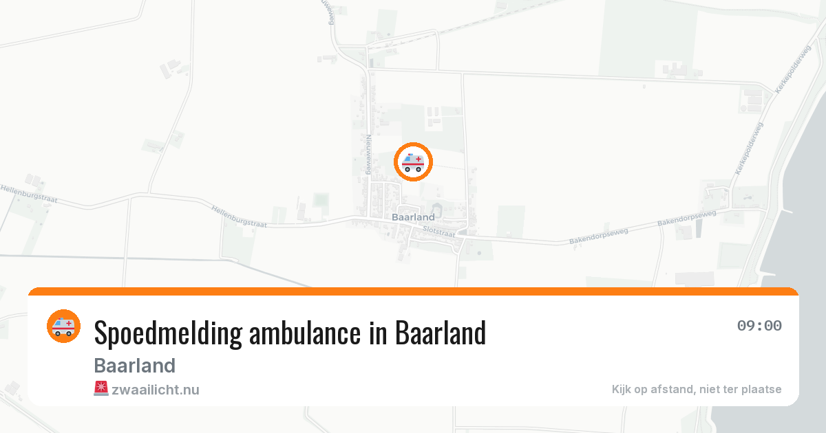 Spoedmelding ambulance in Baarland — 4 jun 2026