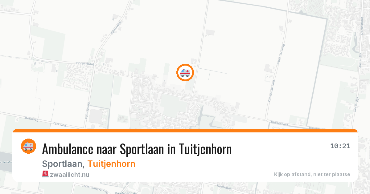 Ambulance naar Sportlaan in Tuitjenhorn — 21 mei 2026