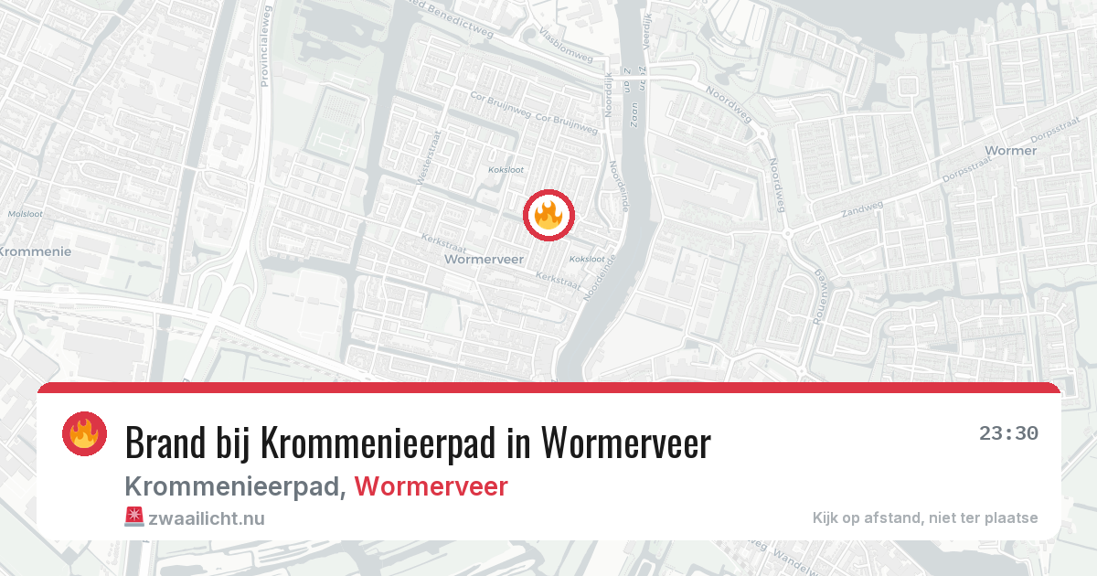 Brand bij Krommenieerpad in Wormerveer — 20 apr 2026