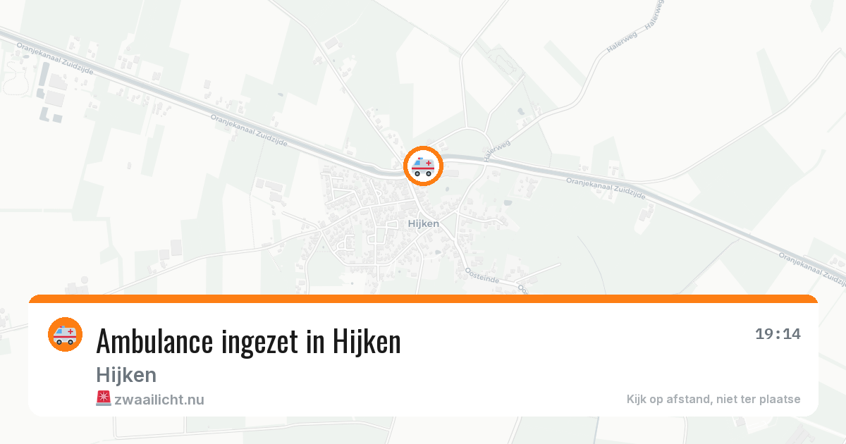 Ambulance ingezet in Hijken — 16 jul 2026 | 🚨 Zwaailicht.nu