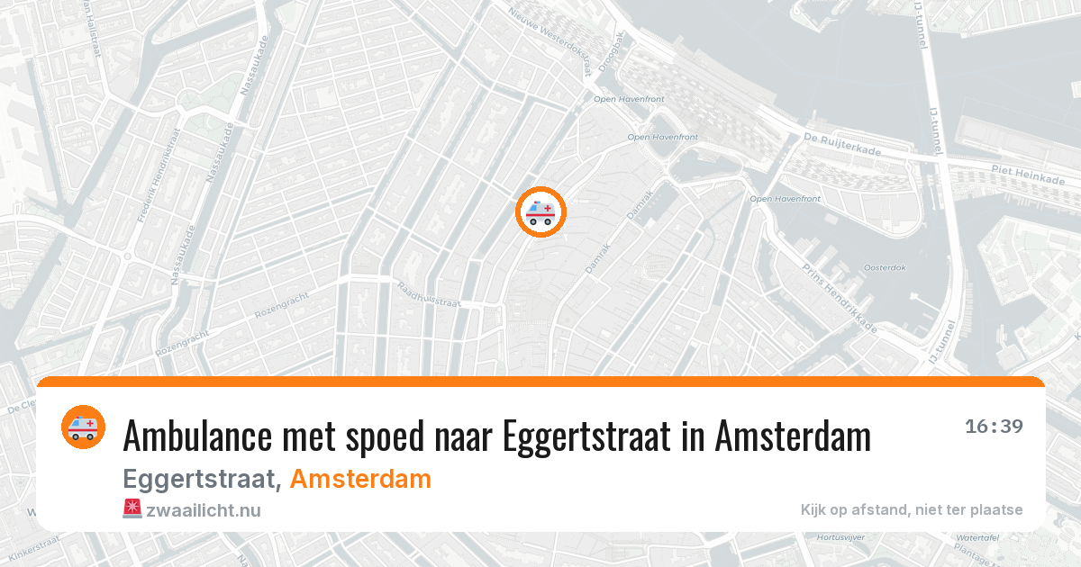 Ambulance met spoed naar Eggertstraat in Amsterdam — 12 jul 2026