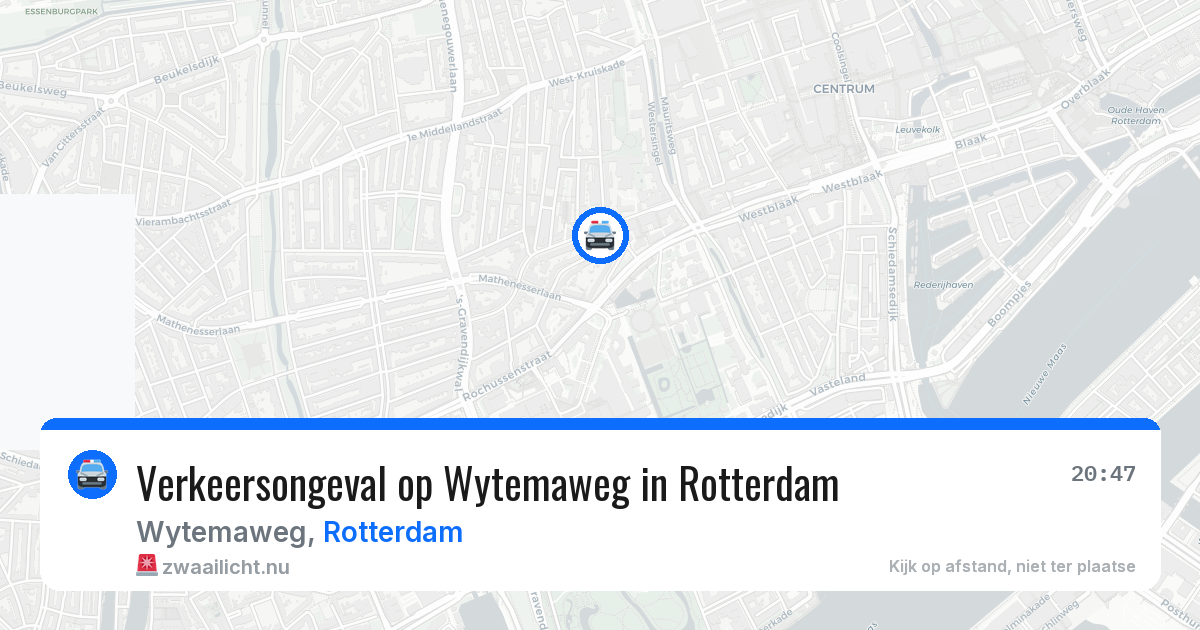 Verkeersongeval op Wytemaweg in Rotterdam — 10 jul 2026