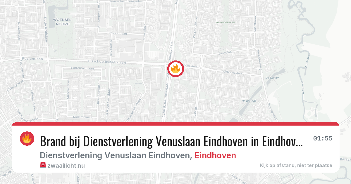 Brand bij Dienstverlening Venuslaan Eindhoven in Eindhoven — 20 mei 2026