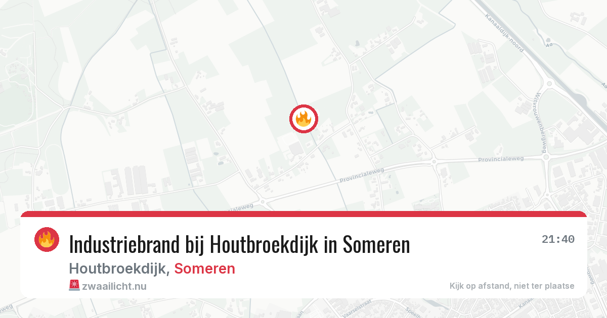Industriebrand bij Houtbroekdijk in Someren — 30 mrt 2026