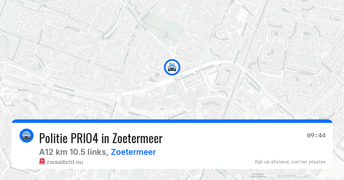 Politie PRIO4 in Zoetermeer — 5 mei 2026 | 🚨 Zwaailicht.nu